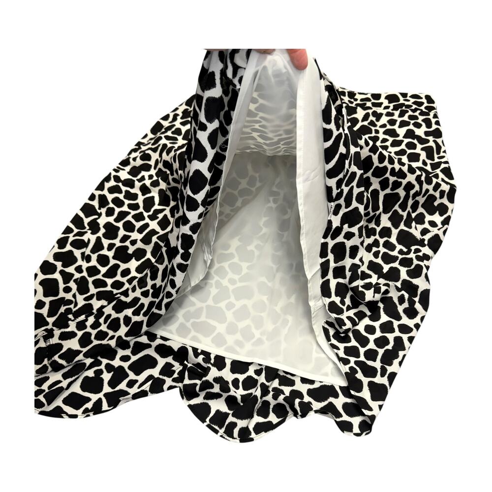 INC International Concepts Skirt Size 10 Black White Animal Print Lined - Picture 7 of 8
